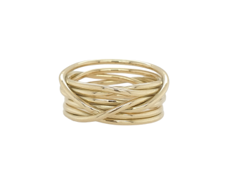 Gouden ring Endless rope #25641