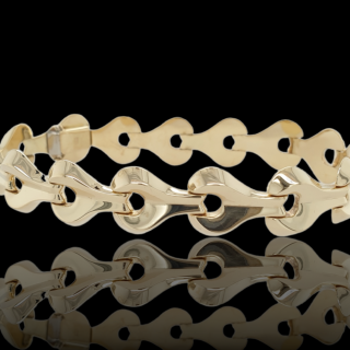 Gouden schakelarmband van 14 karaat. Tweede hands #26289