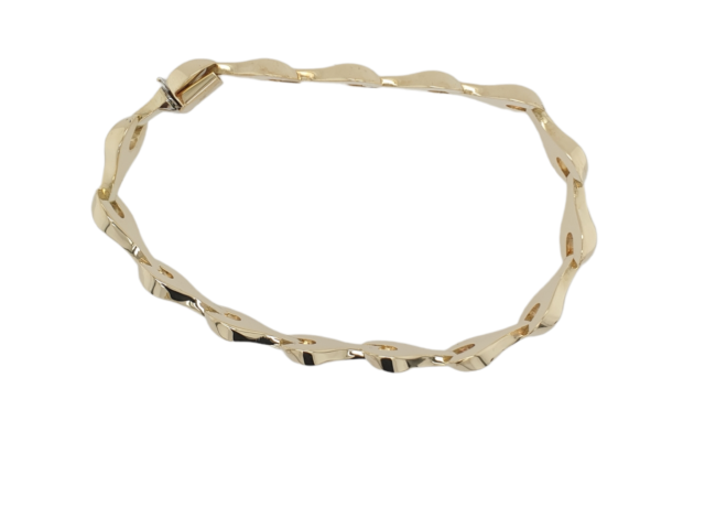Gouden schakelarmband van 14 karaat. Tweede hands #26289 - Afbeelding 2