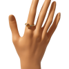 Handgemaakt gouden citrienring met briljantjes. 14 karaat #26434 - Afbeelding 2