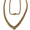 Antieke Chooker met parel en diamantjes. 18 karaat gouden Occasion. #26425 - Afbeelding 2