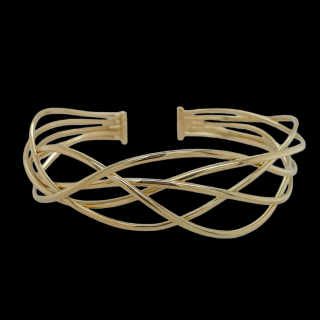 Handgemaakte golven klem armband van 14 karaat. Uit eigen atelier # 26503