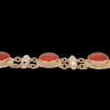 Bloedkoralen gouden armband, occasion. #26559 - Afbeelding 3