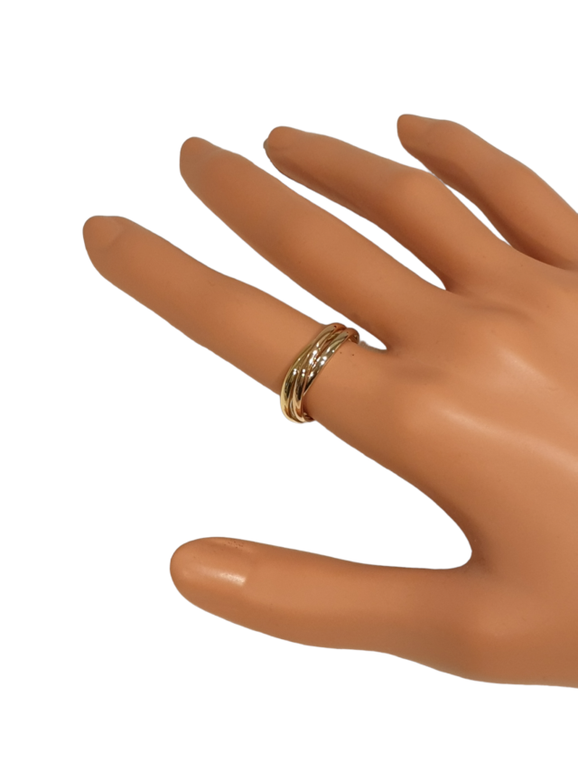 Tricolor gouden ring. Trinity #26572 - Afbeelding 3