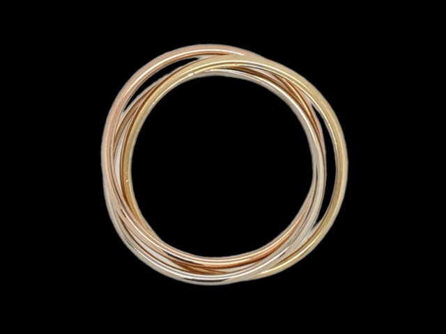 Tricolor gouden ring. Trinity #26572 - Afbeelding 2