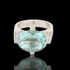 Witgouden ring met Aquamarijn. Uit eigen atelier. #14637 - Afbeelding 2