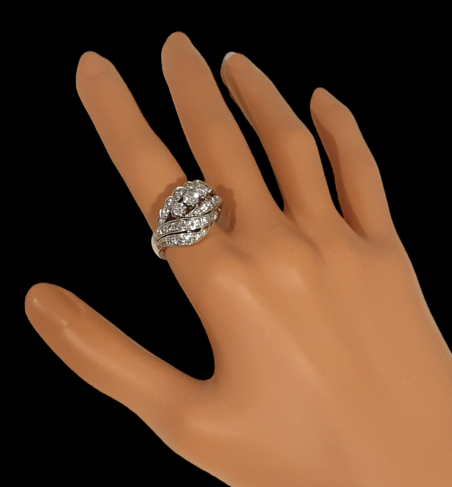 Witgouden briljant ring met 30 diamanten, Occasion. #20593 - Afbeelding 5