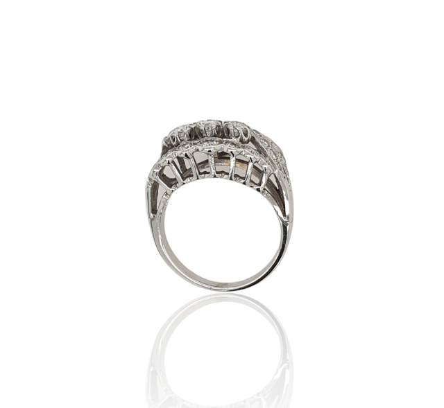 Witgouden briljant ring met 30 diamanten, Occasion. #20593 - Afbeelding 4