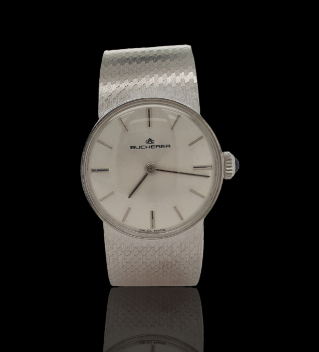 Witgoud mechanisch horloge Bucherer. Occasion #21028 - Afbeelding 2