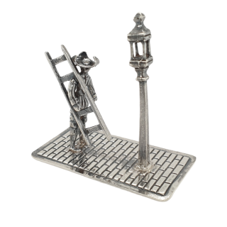 Zilveren miniatuur Straat lamp aansteker #26750