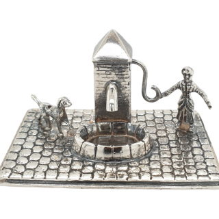 Zilveren miniatuur Waterpomp 2e hands# 26749