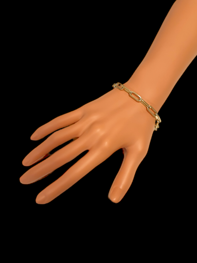 Gouden closed for ever armband. 2e hands. #26591 - Afbeelding 2