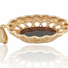 Gouden Hanger met een grote granaat. Occasion. #26831 - Afbeelding 2