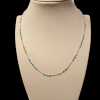 Blauw Topaas collier op gouddraad en ketting geschakeld. #26936 - Afbeelding 2