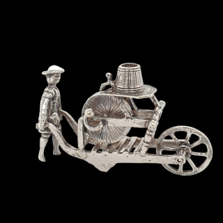 Zilveren miniatuur Scharensliep. Scharenslijper. #26842