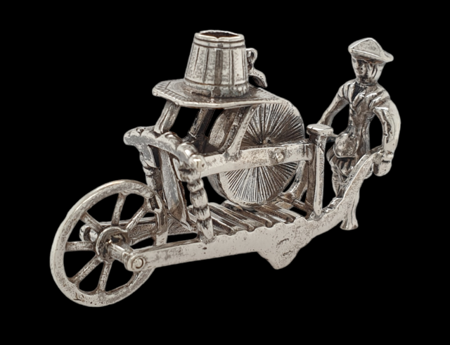 Zilveren miniatuur Scharensliep. Scharenslijper. #26842 - Afbeelding 2
