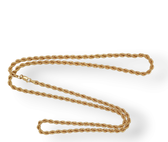 18 karaat gouden koord collier, #26901 - Afbeelding 4