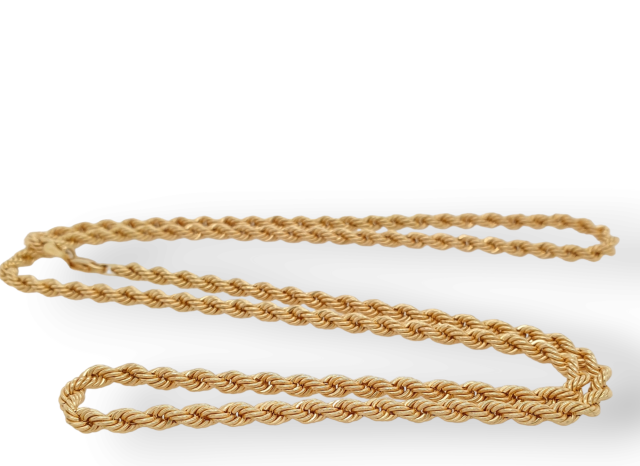 18 karaat gouden koord collier, #26901 - Afbeelding 3