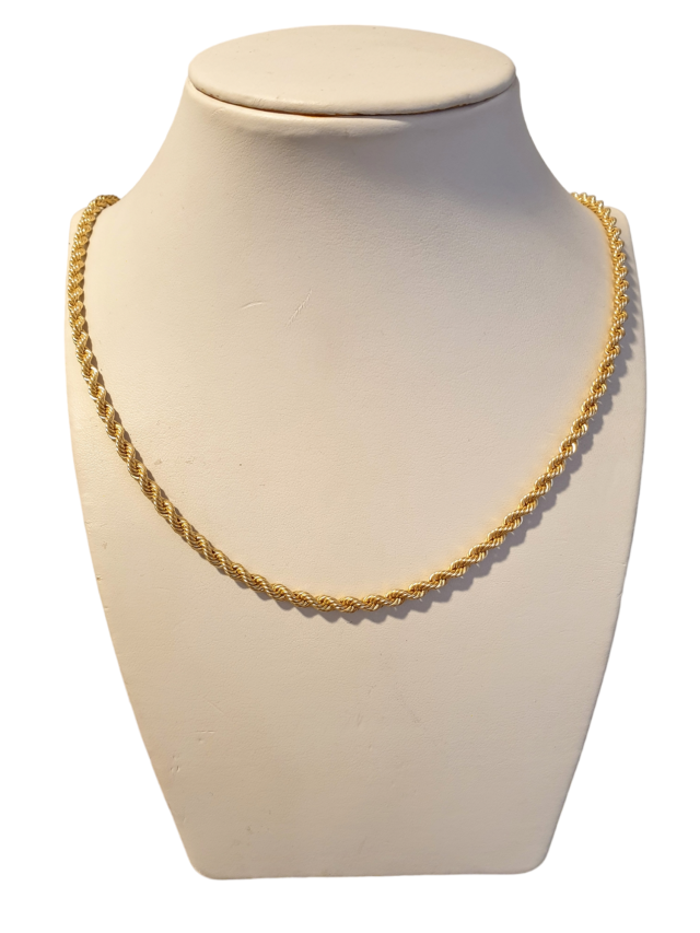 18 karaat gouden koord collier, #26901 - Afbeelding 2