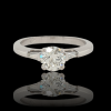 Witgouden ring met diamant occasion met certificaat #26928