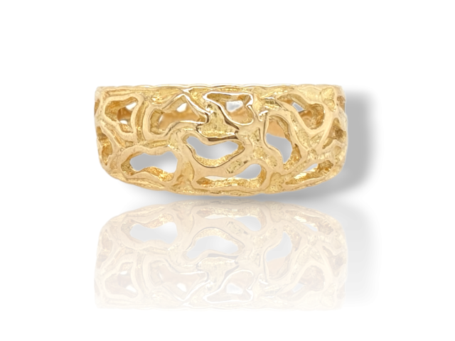 Gouden ring, handgemaakt #26993 - Afbeelding 2