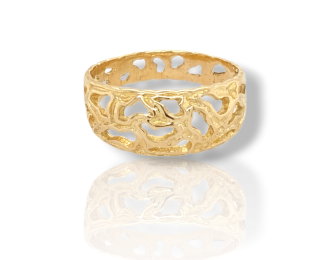 Gouden ring, handgemaakt #26993