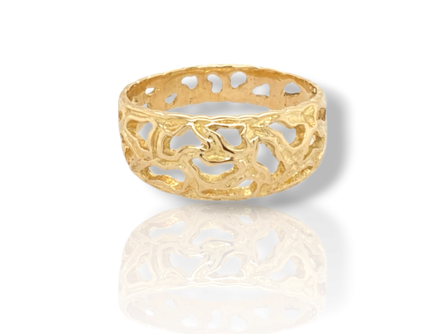 Gouden ring, handgemaakt #26993