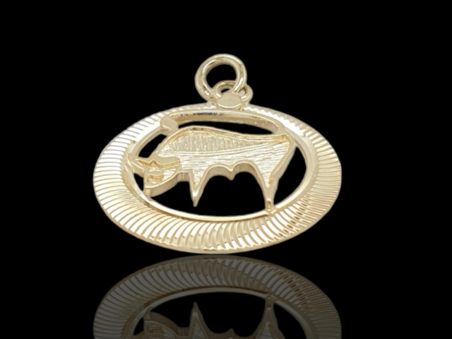 Gouden sterrenbeeldhanger Stier. Occasion. #27000 - Afbeelding 2