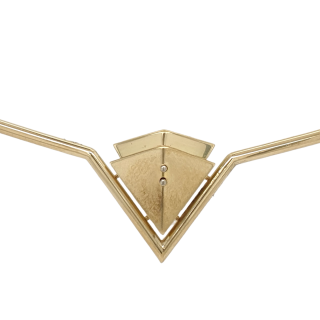 Gouden handgemaakte chooker/ halsketting, 2e hands #27143