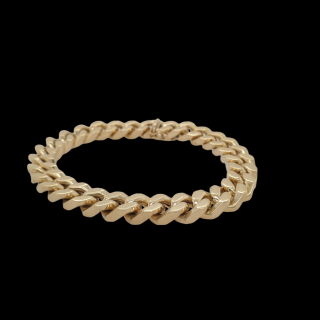 Massief gouden gourmet armband, occasion. #27187