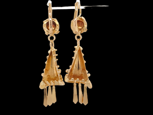 Oosterse oorhangers van goud. #27299 2e hands - Afbeelding 2