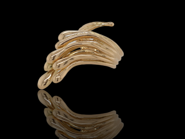 Geelgouden fantasie ring, occasion #27323 - Afbeelding 4