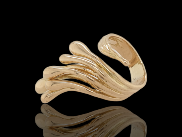 Geelgouden fantasie ring, occasion #27323 - Afbeelding 2