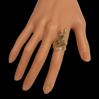 Geelgouden fantasie ring, occasion #27323