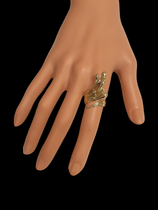 Geelgouden fantasie ring, occasion #27323
