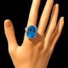 Witgouden ring met topaas en briljant