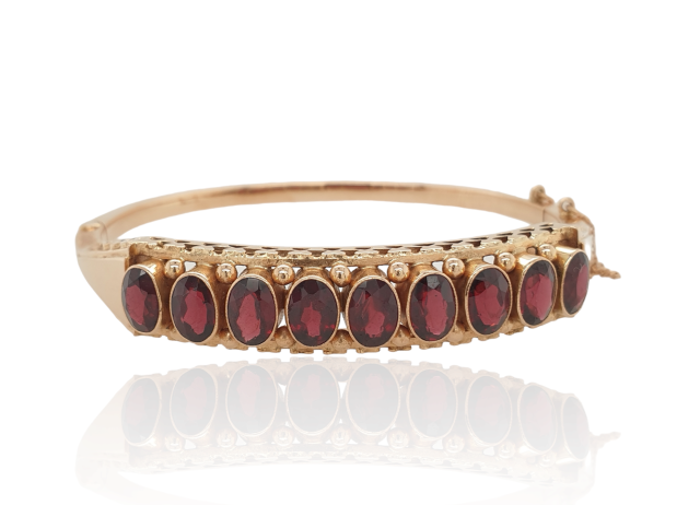 Rosé gouden armband met granaat. #27494 - Afbeelding 3