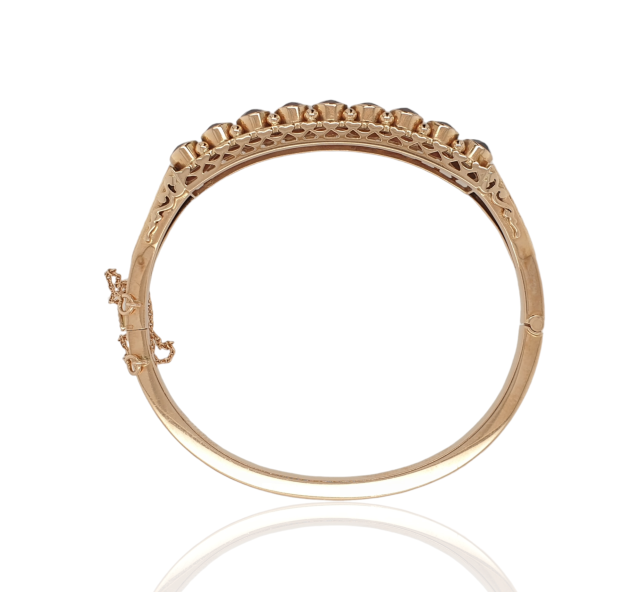 Rosé gouden armband met granaat. #27494 - Afbeelding 2