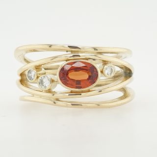 oranje saffier ring