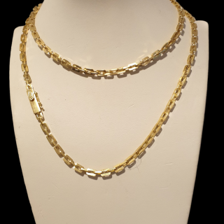 18 karaat gouden ankerketting, zwaar model met een krachtige uitstraling. #27574