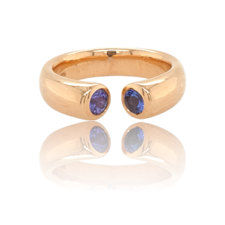 Rosé gouden ring met tanzaniet #23116