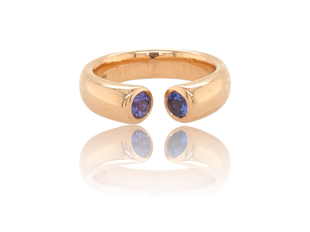 Rosé gouden ring met tanzaniet #23116