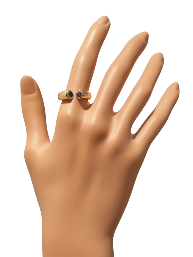 Rosé gouden ring met tanzaniet #23116 - Afbeelding 2