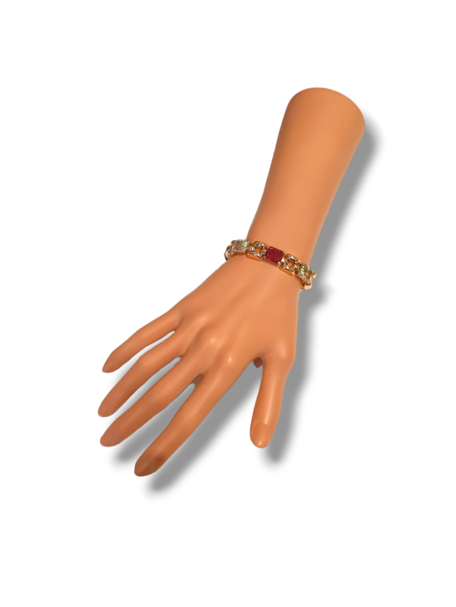 Prachtige gouden armband met edelsteen, occasion #27624 - Afbeelding 6