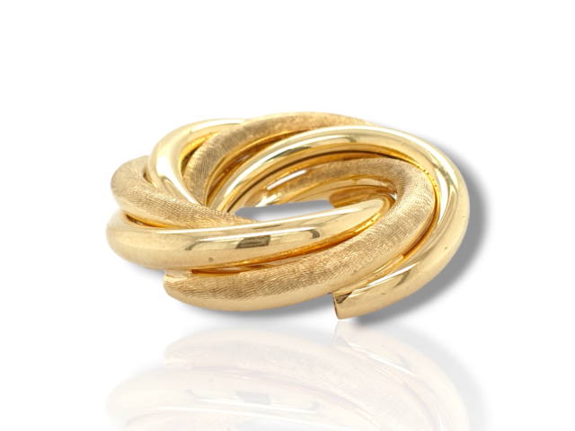 Sierlijke gouden broche, occasion #27630 - Afbeelding 5