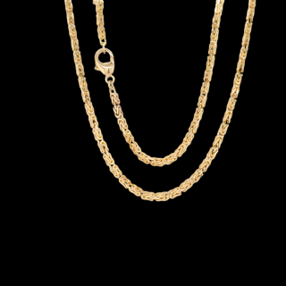 Gouden koningsschakel ketting, occasion #27623