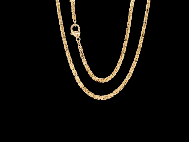 Gouden koningsschakel ketting, occasion #27623
