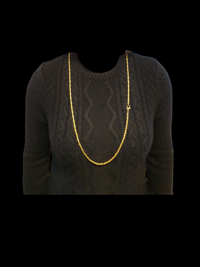 Gouden koningsschakel ketting, occasion #27623 - Afbeelding 2