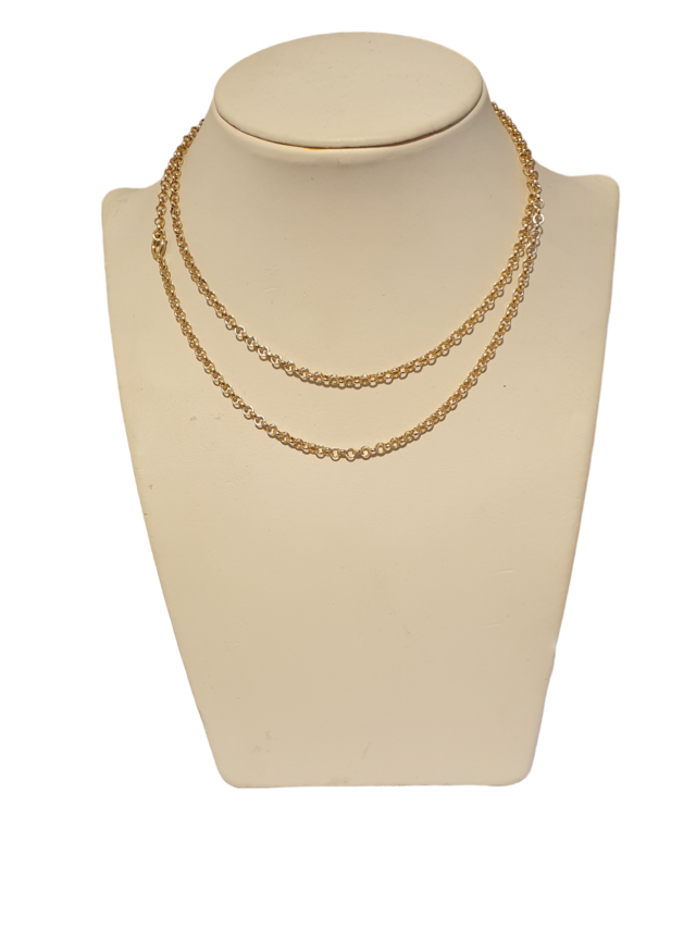 Rosé gouden jasseron collier. #27669 - Afbeelding 2