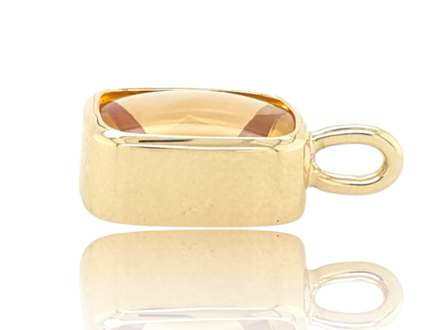 Gouden Citrien hanger uit eigen atelier #27771 - Afbeelding 2